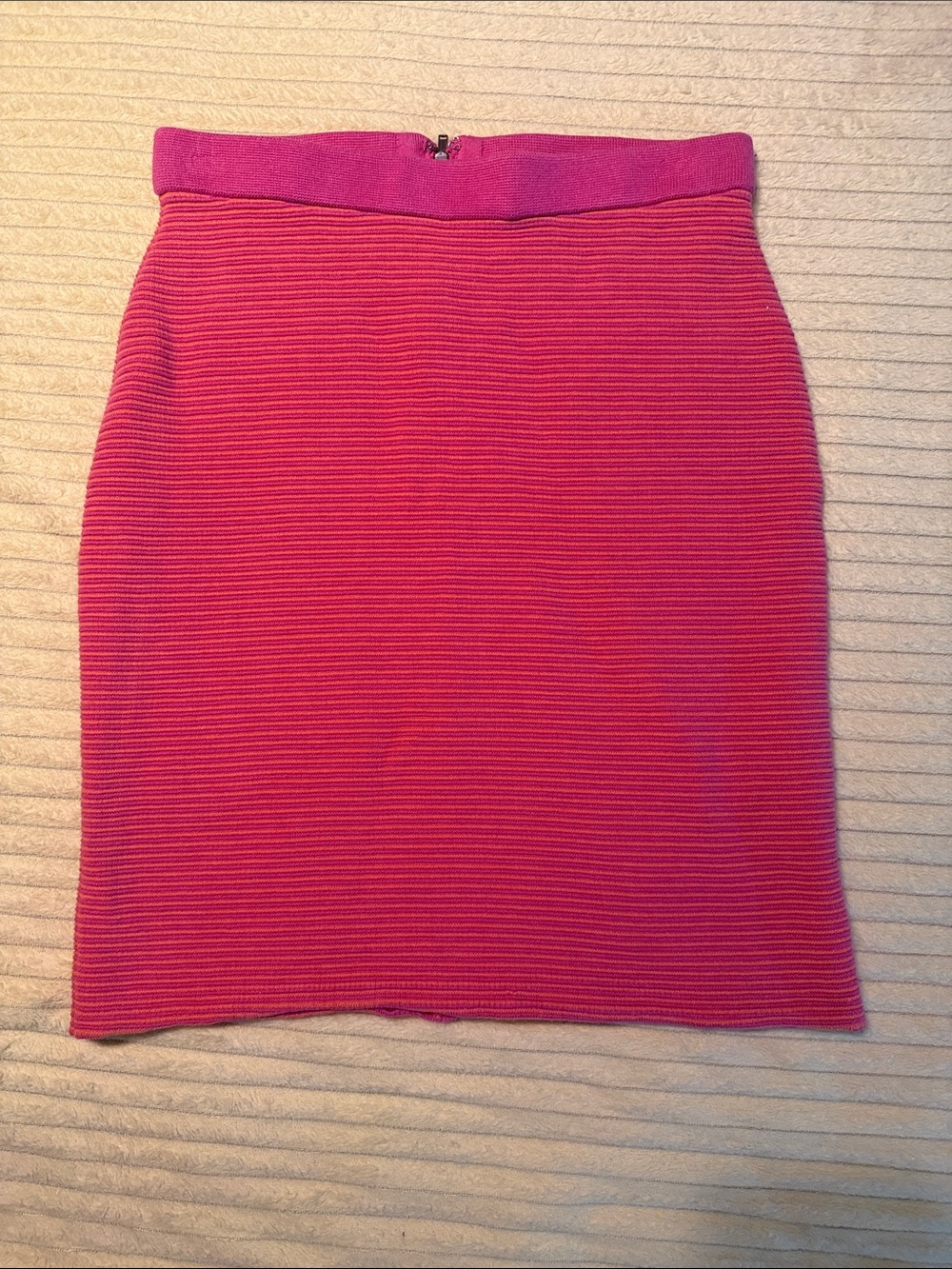 J. McLaughlin Hot Pink Ribbed Pencil Skirt